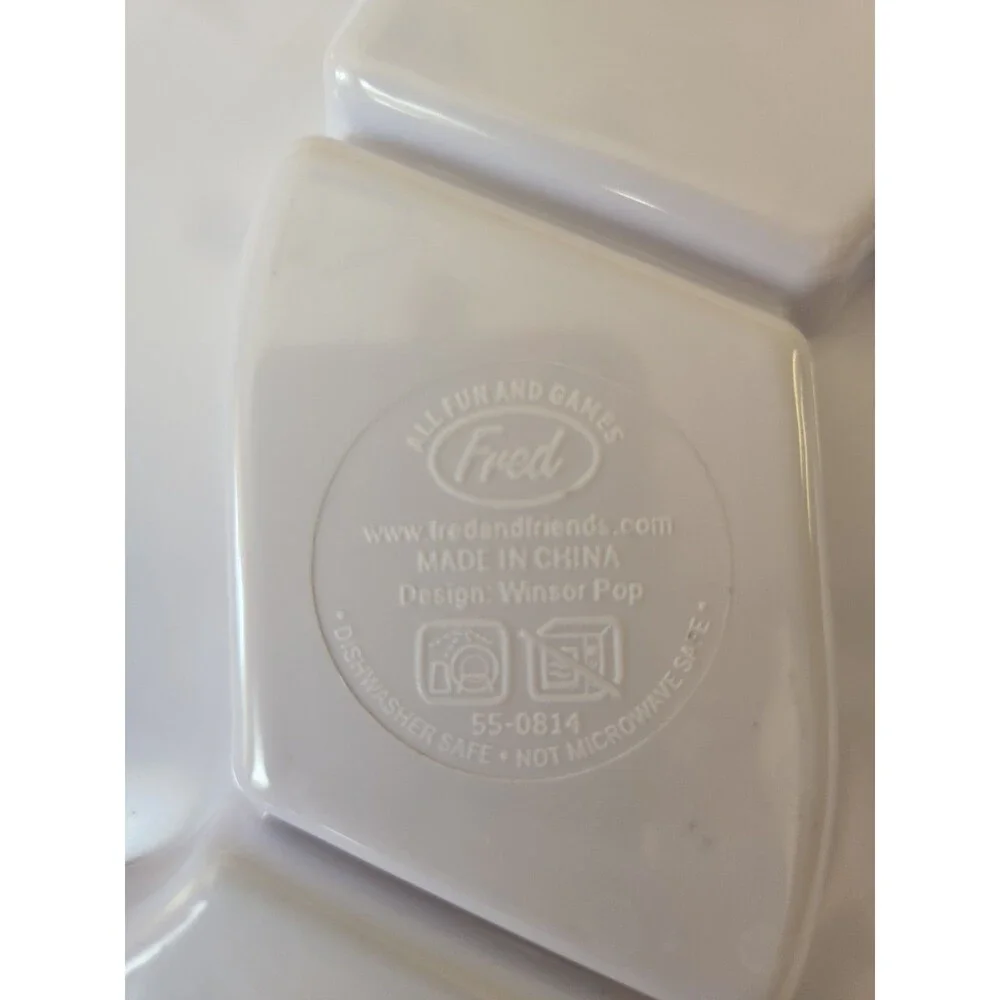 Fred DINNER WINNER Kids Dinner Plate Melamine Game Tray Toddler Picky Eater